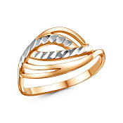 Кольцо бижутерия с алмазной гранью
