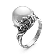 Кольцо из серебра с имитацией жемчуга
