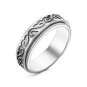 Подвижное кольцо Антистресс из серебра
