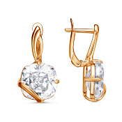 Серьги бижутерия с фианитами