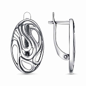 Серьги геометрические из серебра
