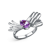 Кольцо бижутерия с фианитом