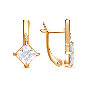 Серьги бижутерия с фианитами