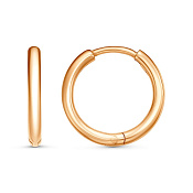 Серьги конго из золоченого серебра