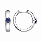 Серьги из серебра с иск. шпинелью