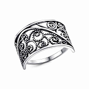 Кольцо ажурное из серебра