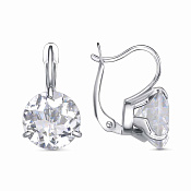Серьги из серебра с горным хрусталем