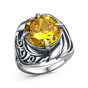 Кольцо винтажное бижутерия с фианитом