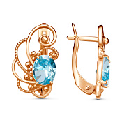 Серьги ажурные винтажные бижутерия с фианитами