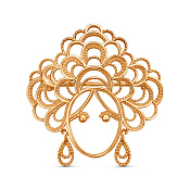 Брошь Русская Красавица бижутерия