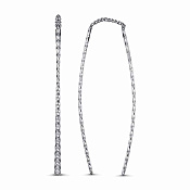 Серьги продёвки из серебра
