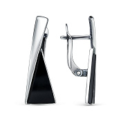 Серьги из серебра с иск. агатом