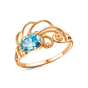 Кольцо ажурное бижутерия с фианитом