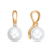 Подвеска бижутерия с имитацией жемчуга и фианитом