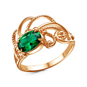 Кольцо ажурное бижутерия с фианитом