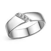 Кольцо из серебра с фианитами
