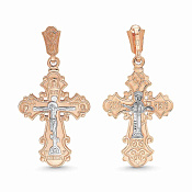 Подвеска крест из золоченого серебра