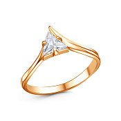 Кольцо бижутерия с фианитом