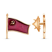 Значок Флаг СССР бижутерия с эмалью
