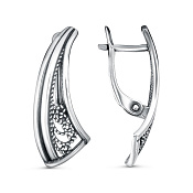 Серьги ажурные винтажные из серебра