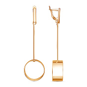 Серьги геометрические бижутерия