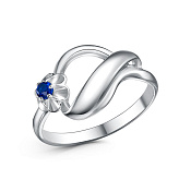 Кольцо из серебра с иск. шпинелью