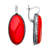 Серьги бижутерия с иск. кораллом