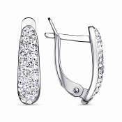 Серьги бижутерия с россыпью страз