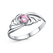 Кольцо из серебра с фианитом