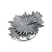 Кольцо широкое Листики бижутерия