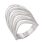Кольцо Неделька из серебра с алмазной гранью

