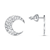 Серьги Полумесяц из серебра