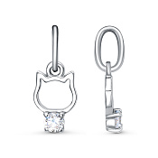 Подвеска Котик бижутерия с фианитом