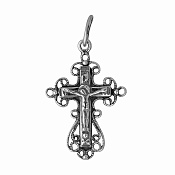 Подвеска крест из серебра