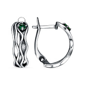 Серьги бижутерия с иск. шпинелью