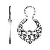 Серьги Калачи бижутерия