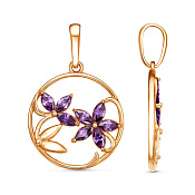 Подвеска Цветы бижутерия с фианитами