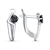 Серьги из серебра с фианитами