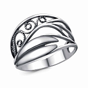 Кольцо ажурное из серебра