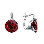 Серьги из серебра с фианитами