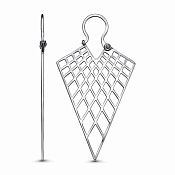 Серьги геометрические длинные бижутерия