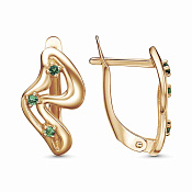 Серьги бижутерия с иск. шпинелью