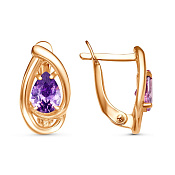 Серьги бижутерия с фианитами