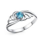 Кольцо из серебра с фианитом