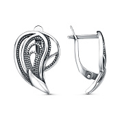 Серьги ажурные винтажные из серебра