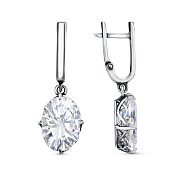 Серьги с подвесками бижутерия с фианитами