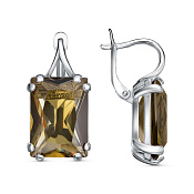 Серьги из серебра с иск. бериллом
