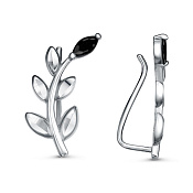 Серьги клаймберы с алмазной гранью бижутерия с фианитами