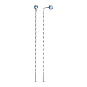 Серьги продёвки бижутерия с ювелирным стеклом