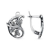 Серьги винтажные бижутерия с ювелирным стеклом